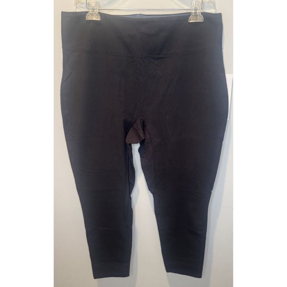 Women with Control by Renee Greenstein Smooth & Sleek Black Knit Pants 1X NEW